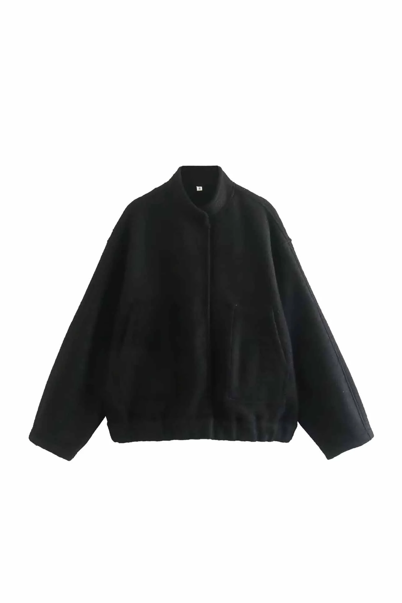 Annika | Solid jacket with stand-up collar and button pocket - Image 13