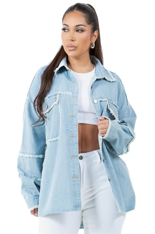 Anya | Women's fashion oversize denim shirt - Image 4