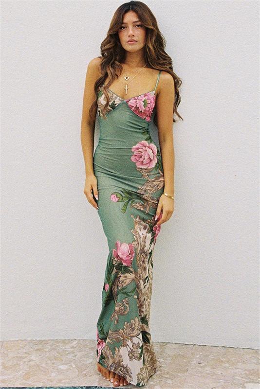 Araceli® | Printed, Figure-Hugging Maxi Slip - Image 7