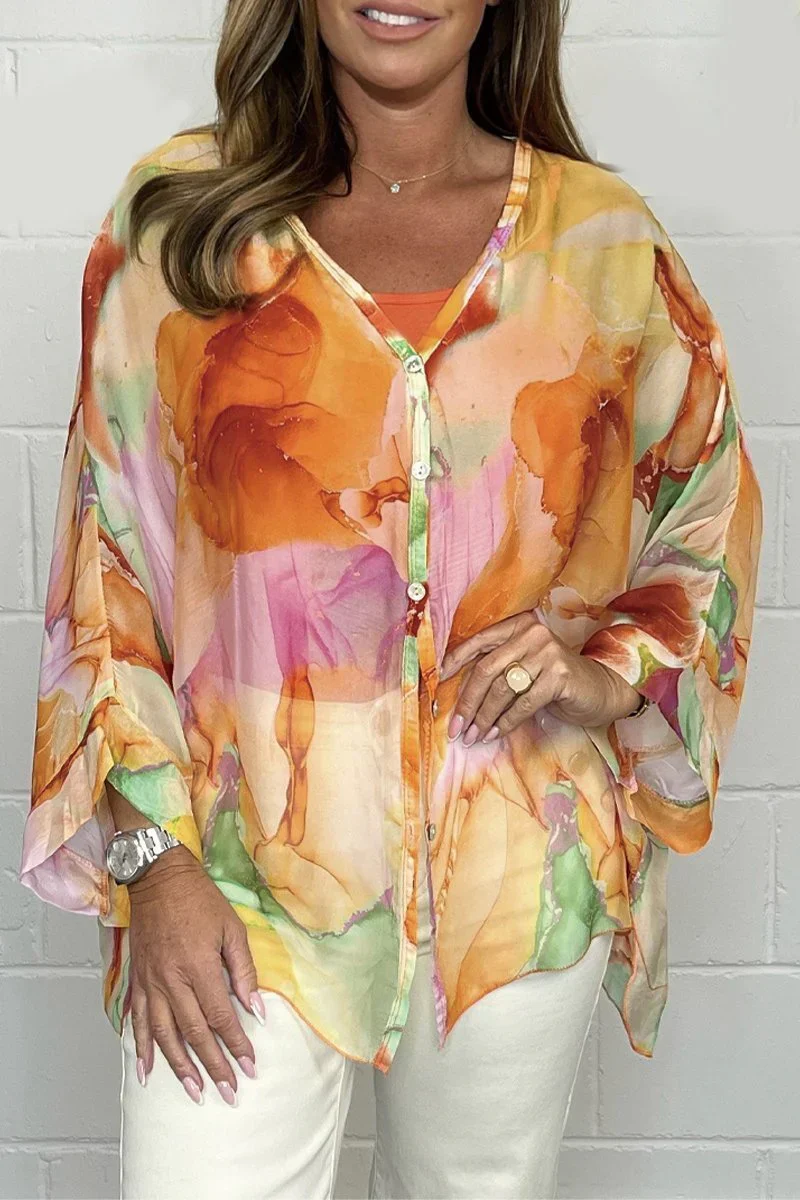 Aretusa® | Floral Button-Down Blouse - Image 2