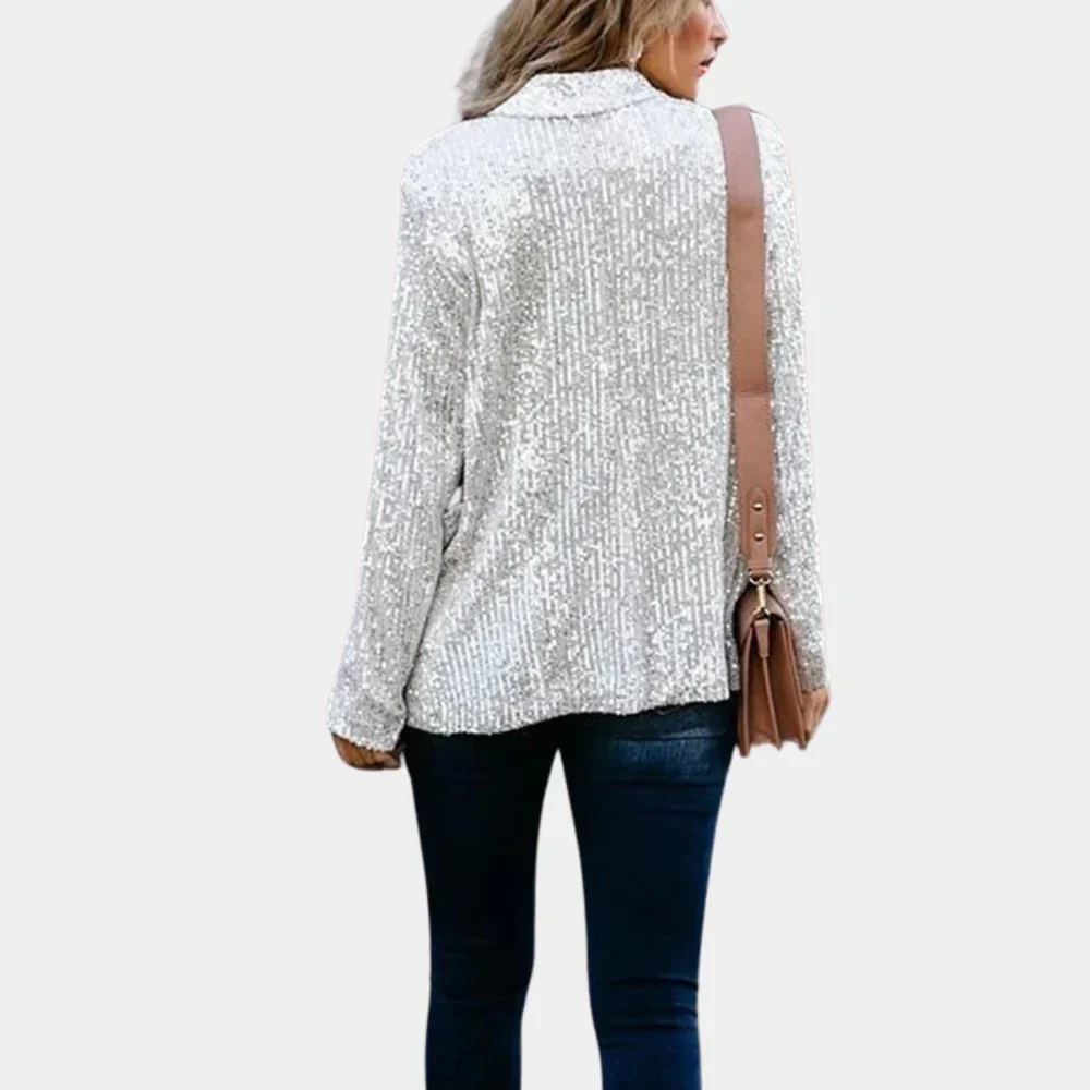 Argelia® | Black Sequin Blazer - Image 2