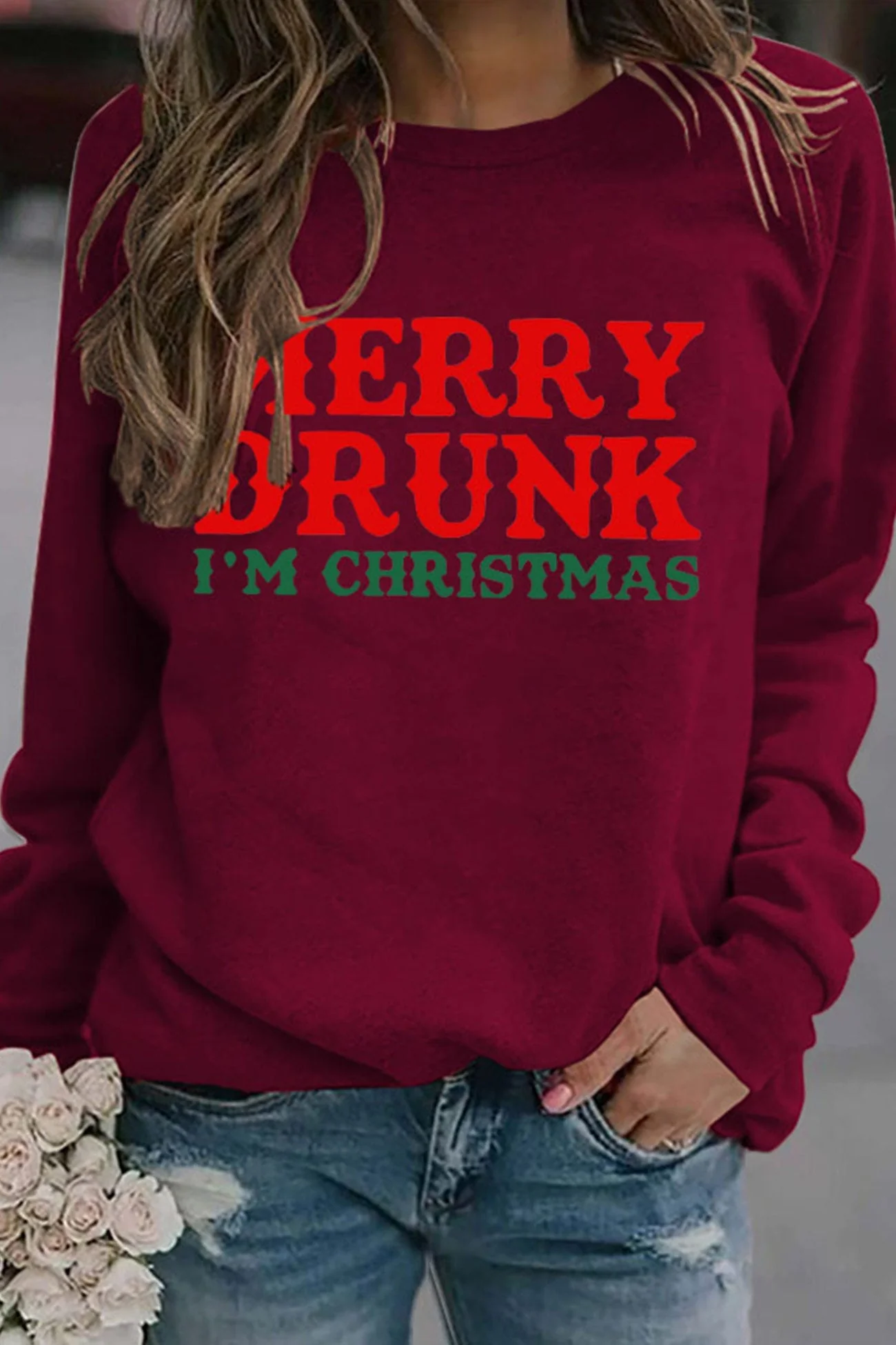 Ariadna | Crew neck sweatshirt with letter print - Image 5