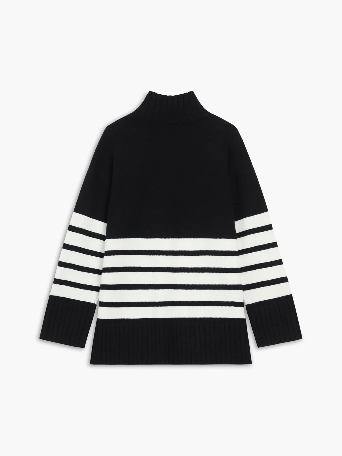 Ariadna | Striped jumper with a humpback neckline - Image 5