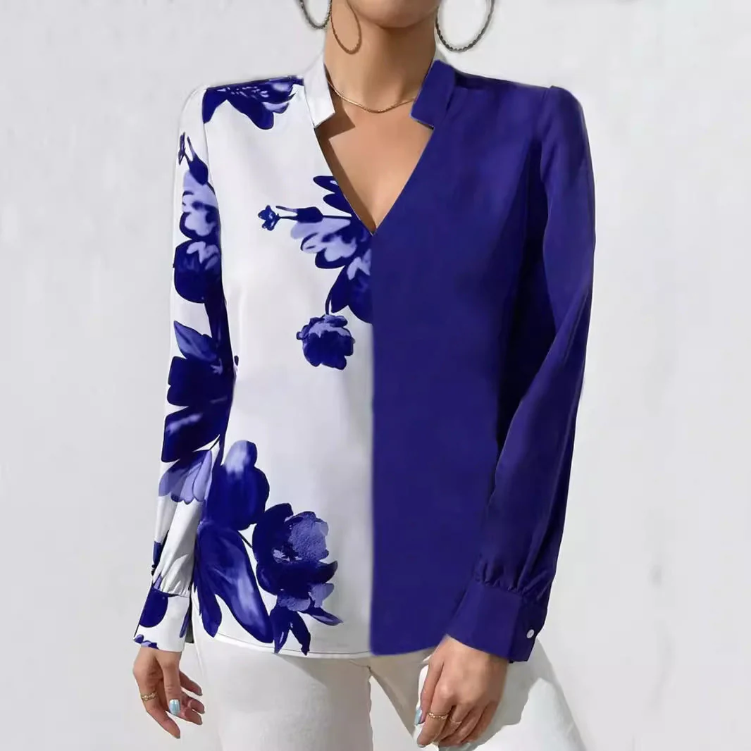 Ariadna® | Women'S Blouse With Asymmetric Cut And Floral Pattern - Image 2