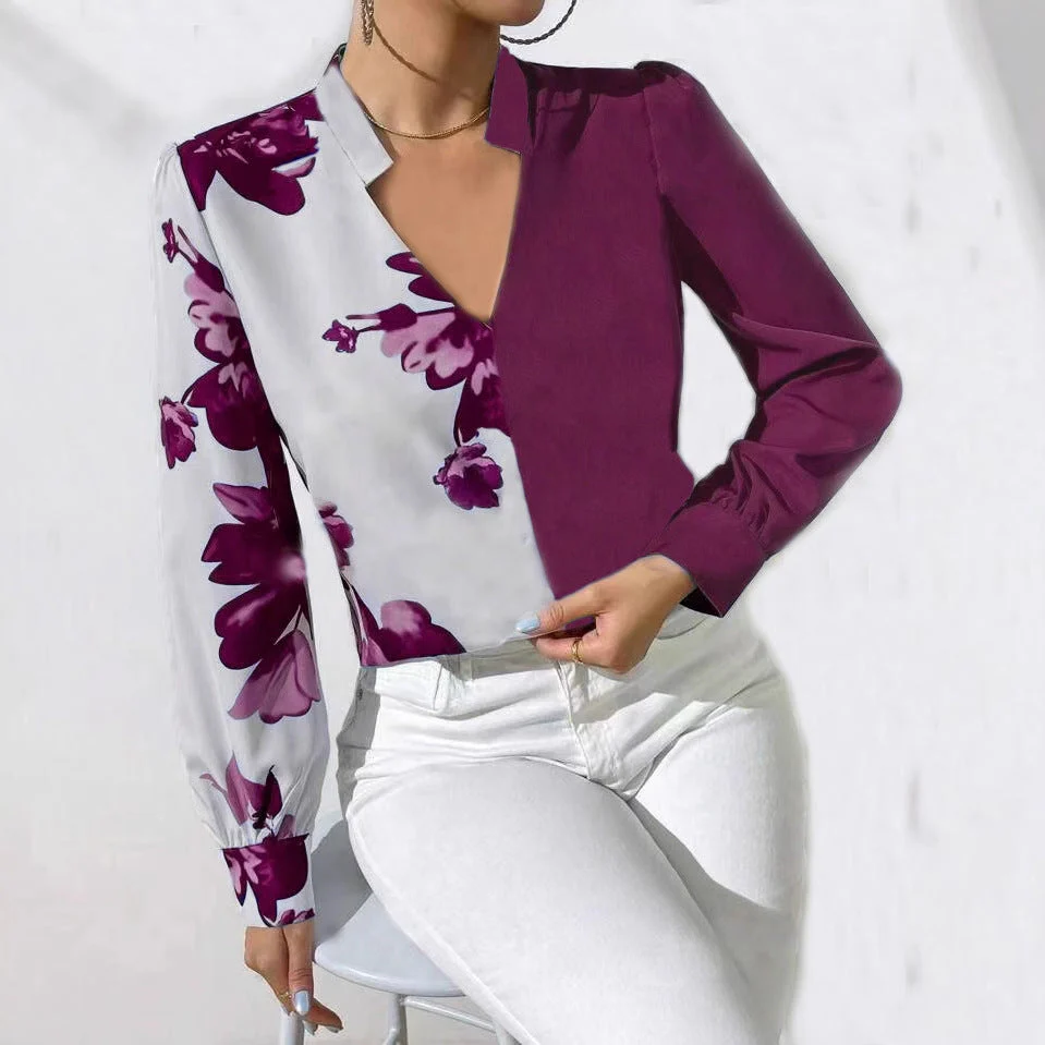 Ariadna® | Women'S Blouse With Asymmetric Cut And Floral Pattern - Image 3