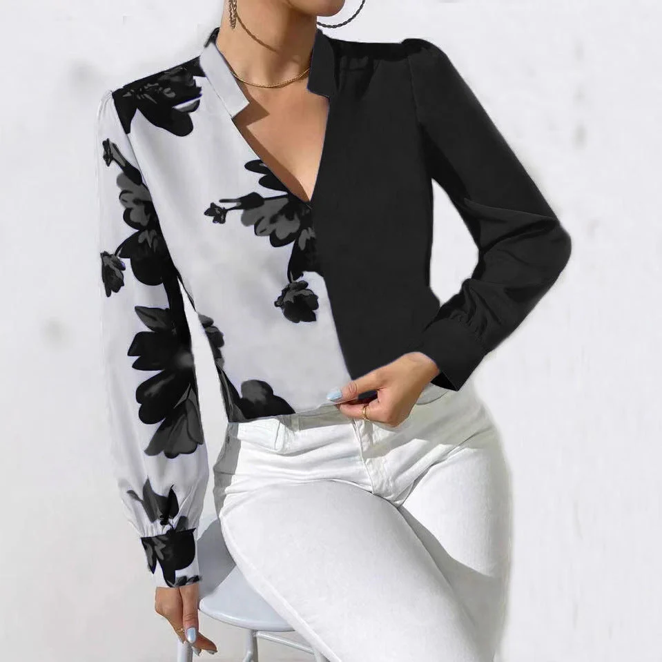 Ariadna® | Women'S Blouse With Asymmetric Cut And Floral Pattern - Image 4