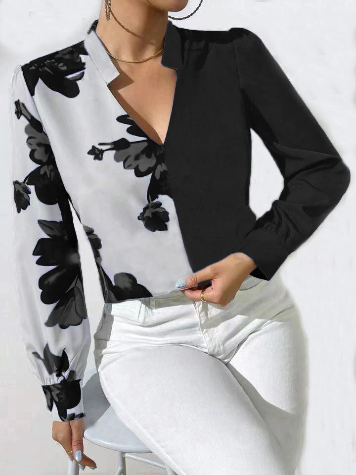 Ariadna® | Women'S Blouse With Asymmetric Cut And Floral Pattern - Image 8
