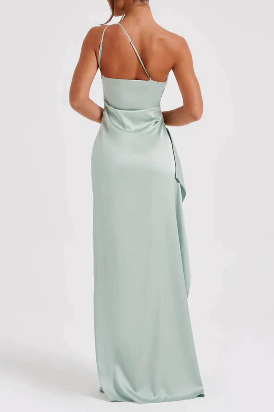 Ariana® | Satin Maxi Dress With Slit - Image 7