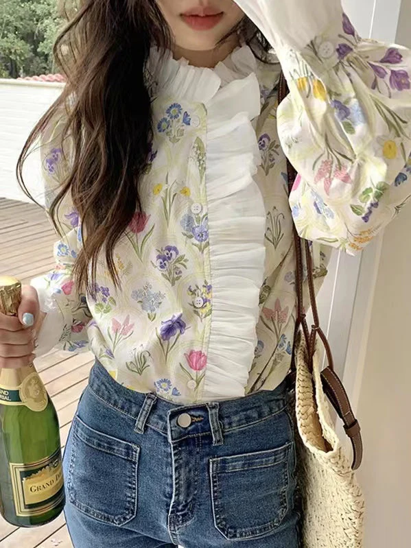 Aris® | Floral Ruffle Blouse - Image 2