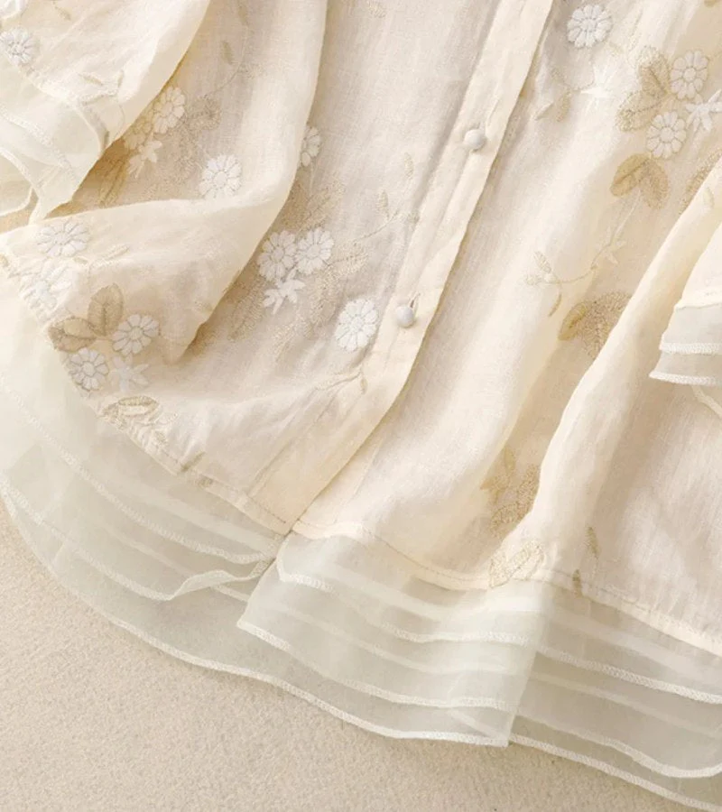 Aroa® | Embroidered vintage women's shirt - Image 6