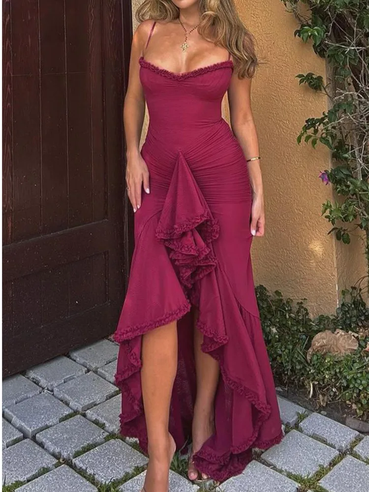 Ashley® | Women'S Elegant Mesh Formal Dress With Ruffles - Image 6