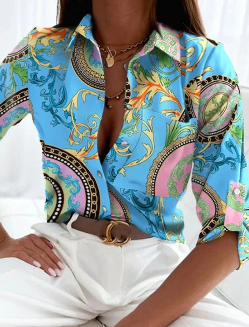 Assumpta® | Women'S Summer Blouse With Turn-Down Collar - Image 10