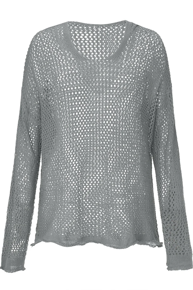 Astrid | Casual solid color hollow out hoodies for everyday wear - Image 7