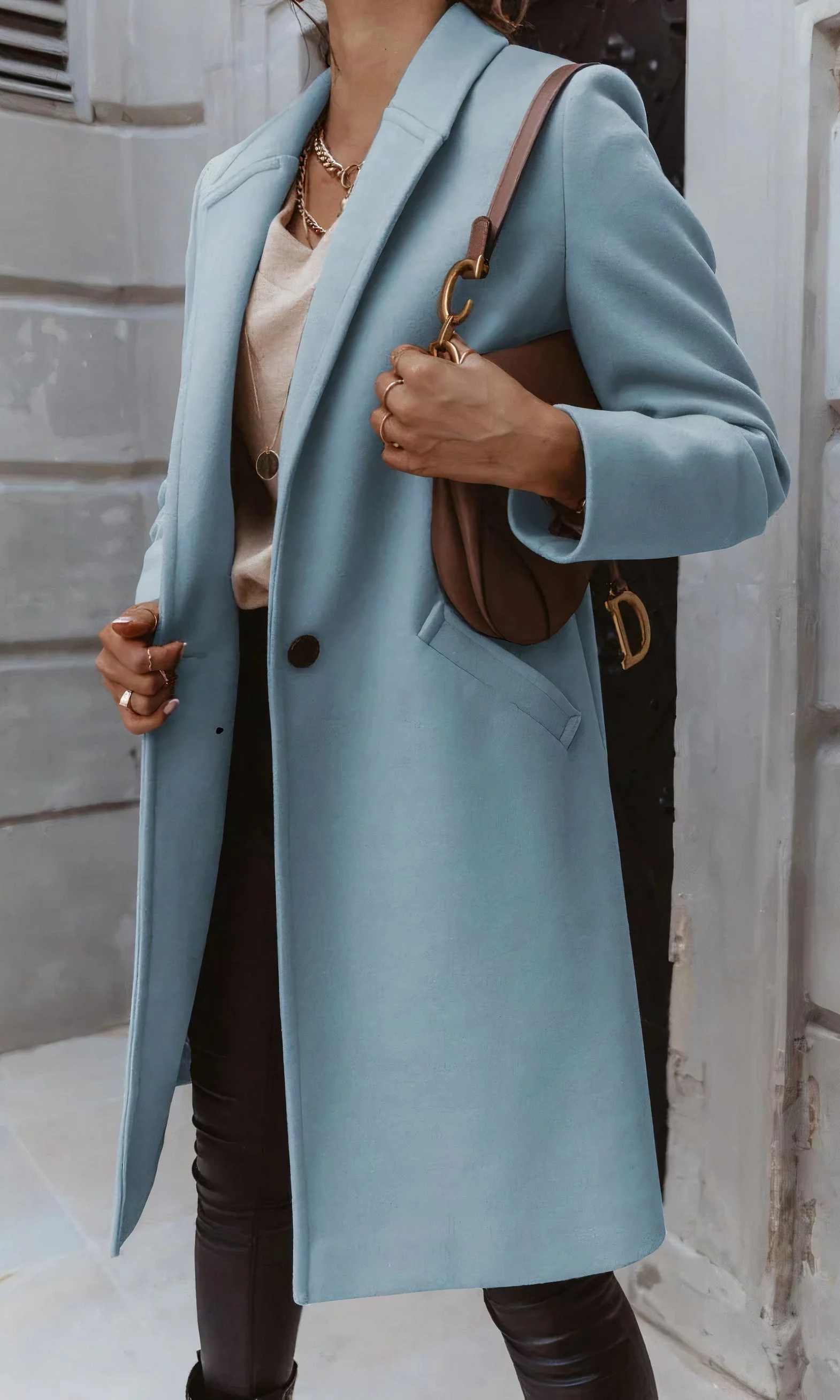 Astrid | Elegant long coat for women - Image 3