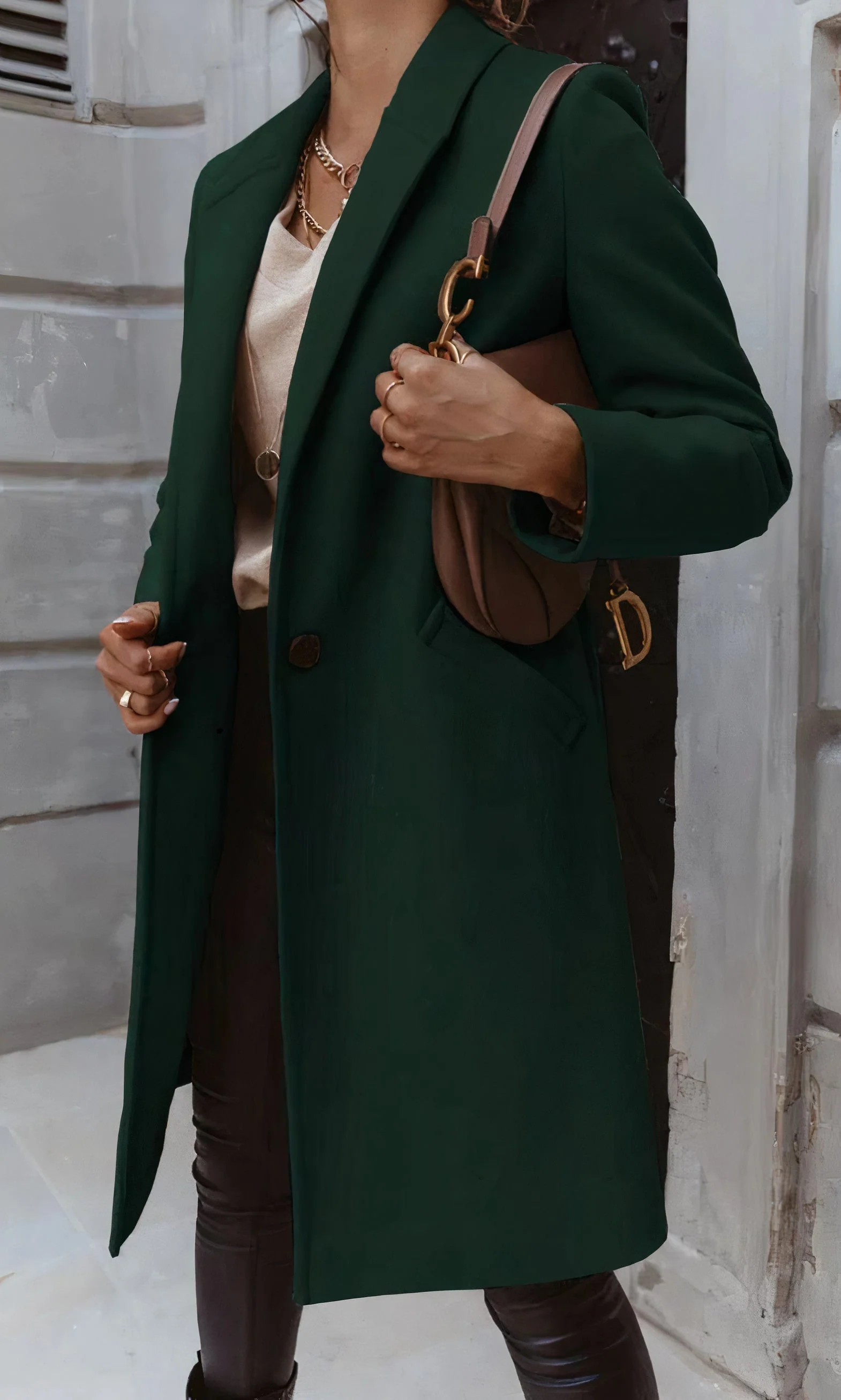 Astrid | Elegant long coat for women - Image 5