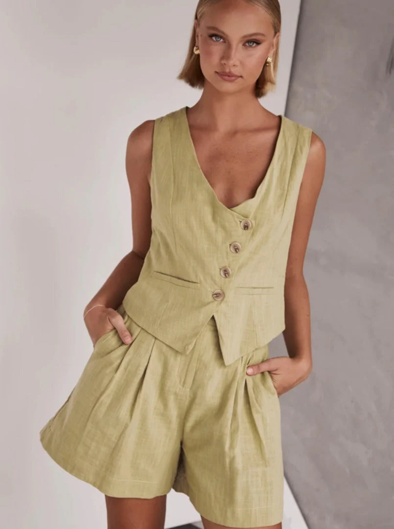 Athalia® | Fashionable Single-Breasted Vest Suit For Women In Cross-Border Style - Image 7