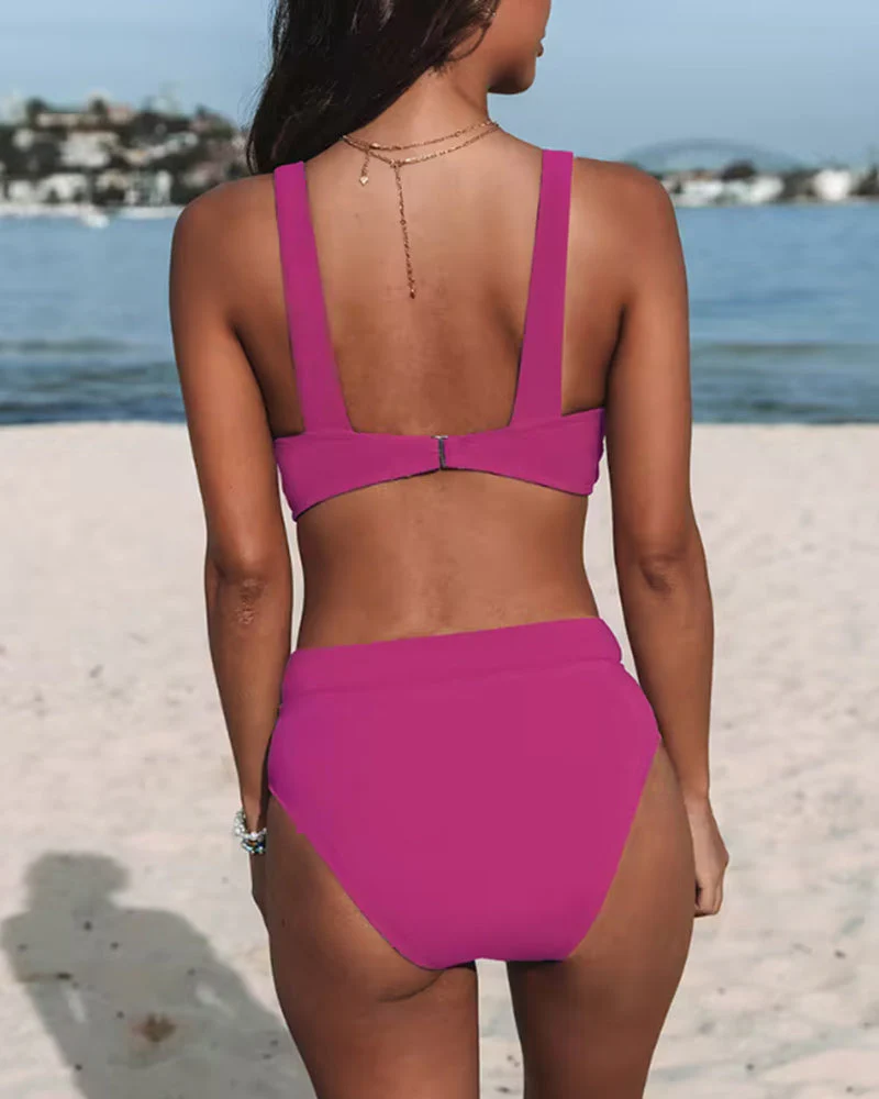 Auberta® | Solid Color High Waist Bikinis - Image 7