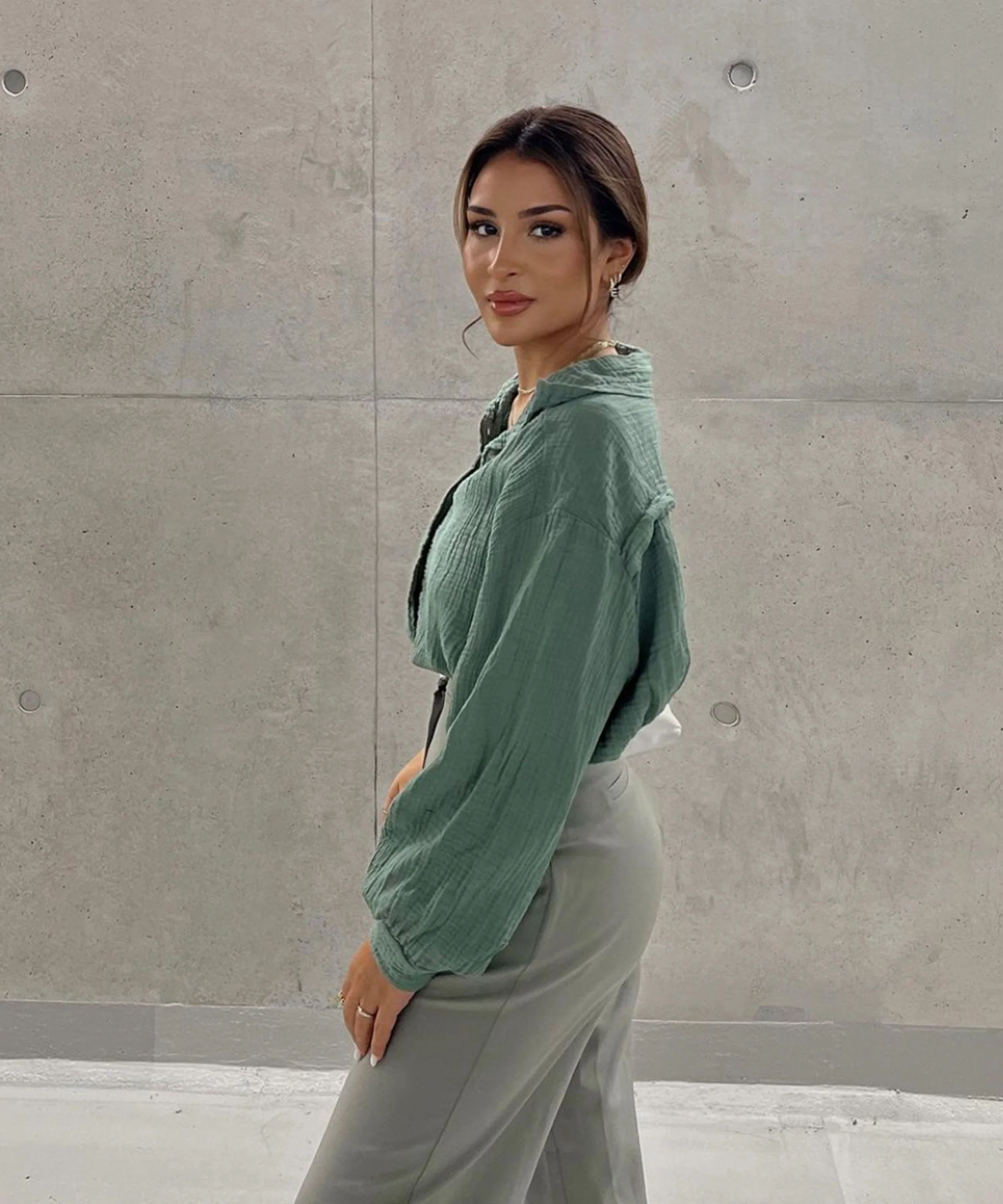 Aure® | Oversize Musselin Bluse - Image 8