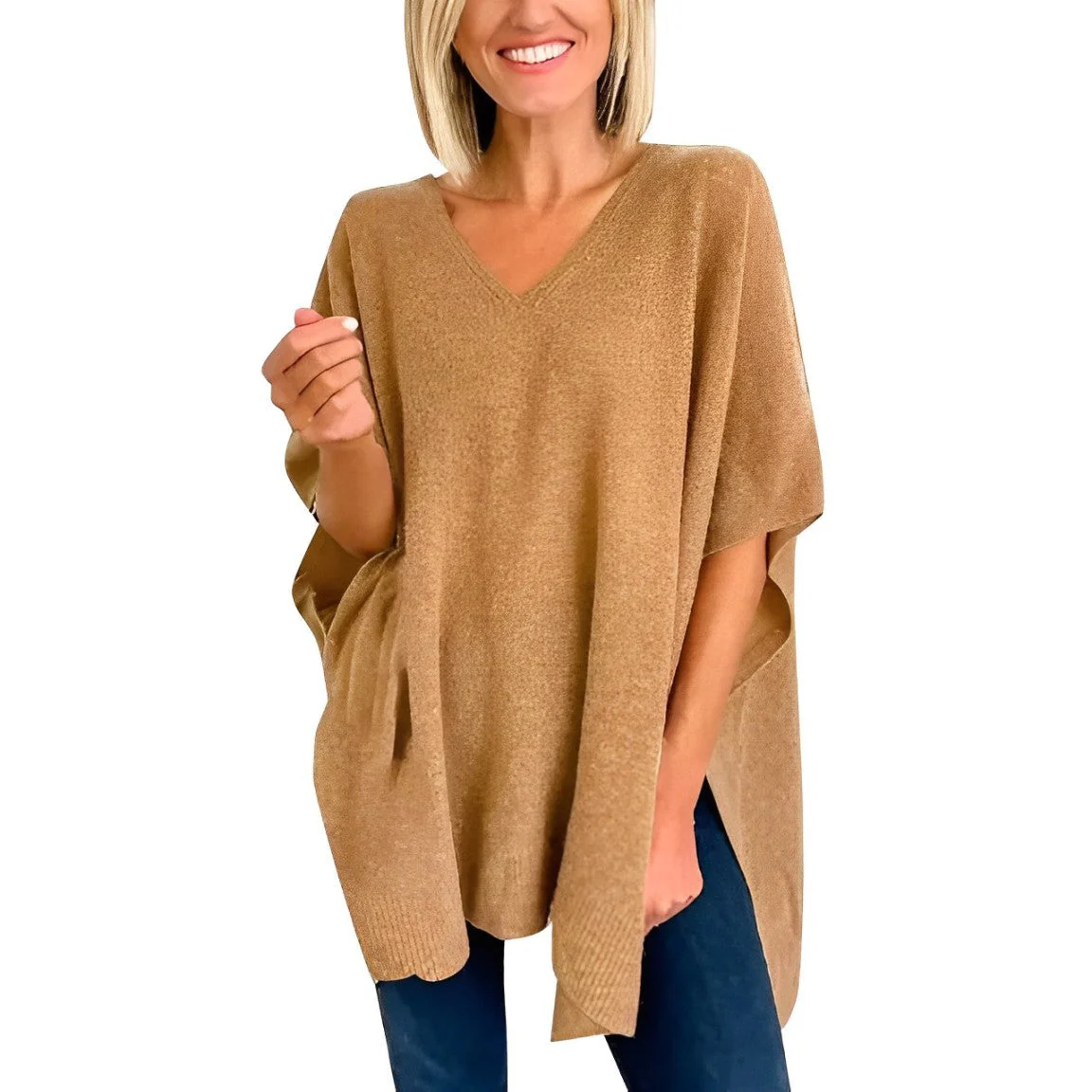 Aurica® | Blouse With Irregular Hem And V-Neck - Image 3