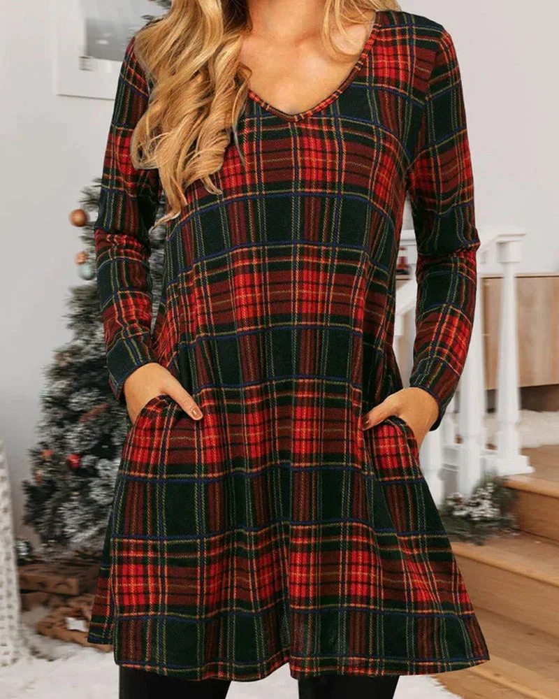 Aurora® | Checked Vintage Dress