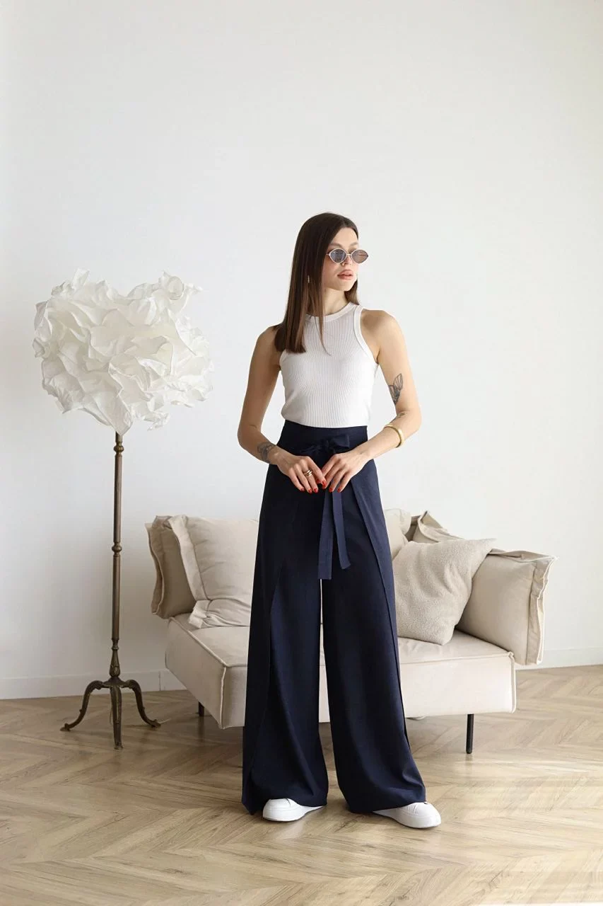 Aurora® | Rosseta Linen Wide Leg Trousers
