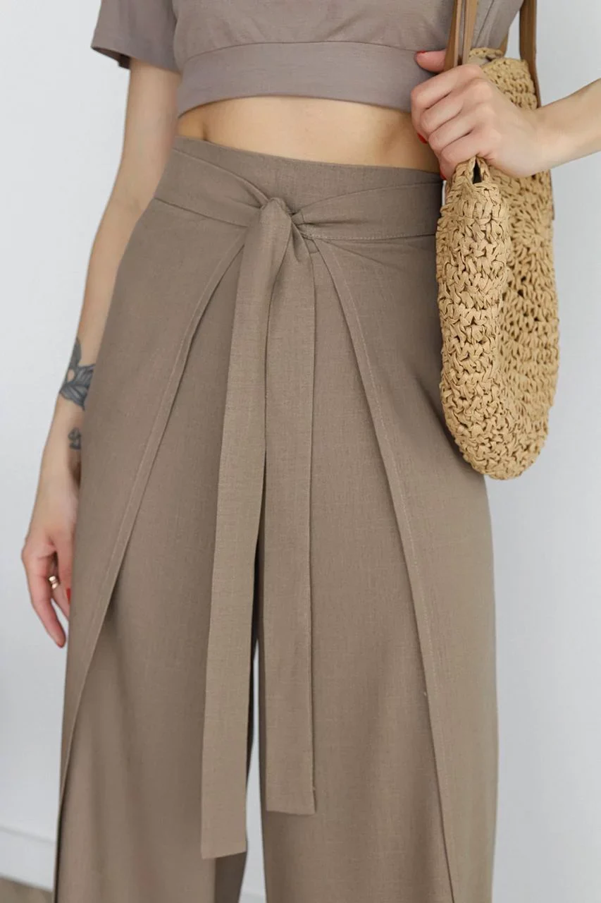 Aurora® | Rosseta Linen Wide Leg Trousers - Image 2