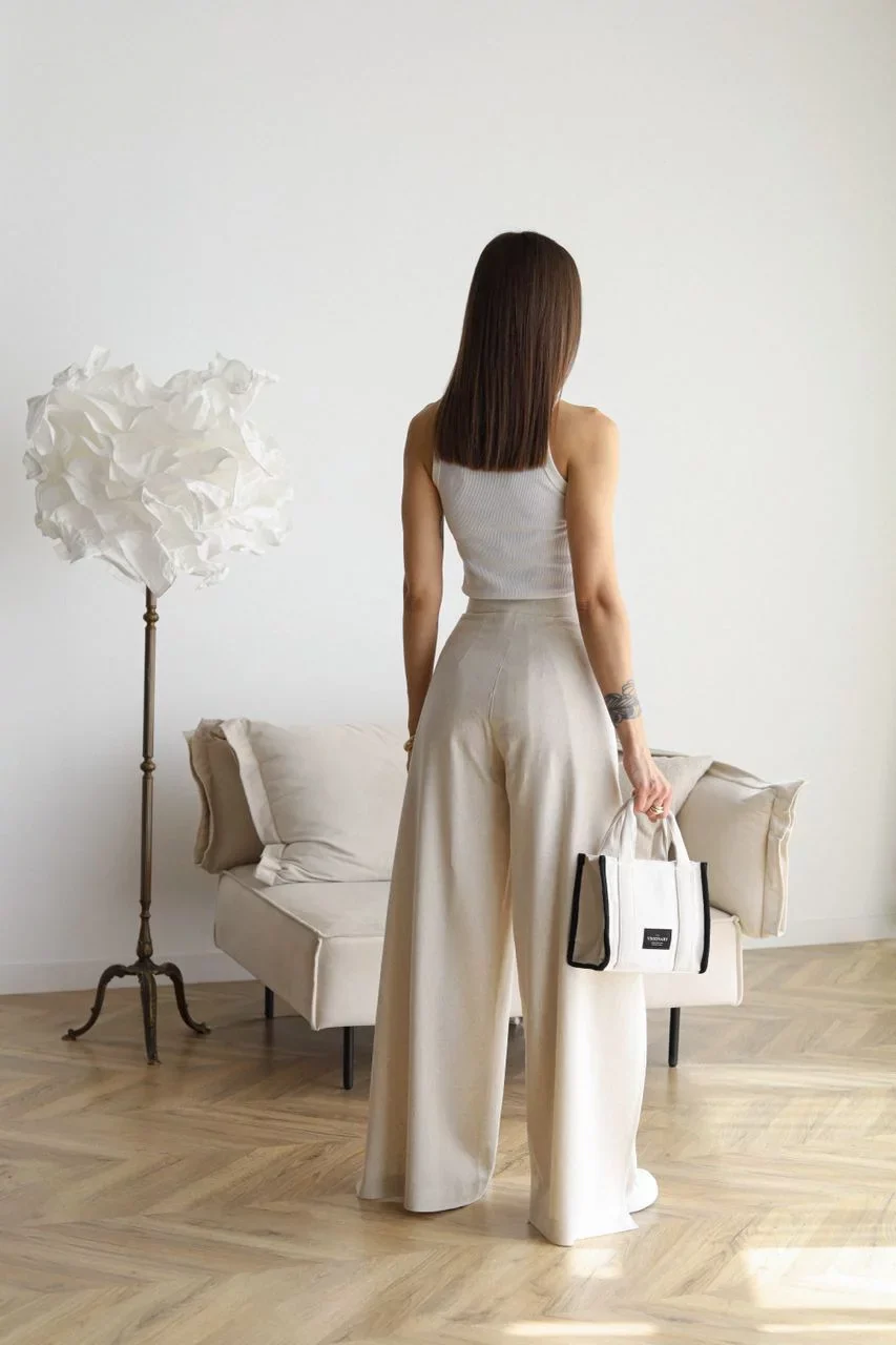 Aurora® | Rosseta Linen Wide Leg Trousers - Image 4