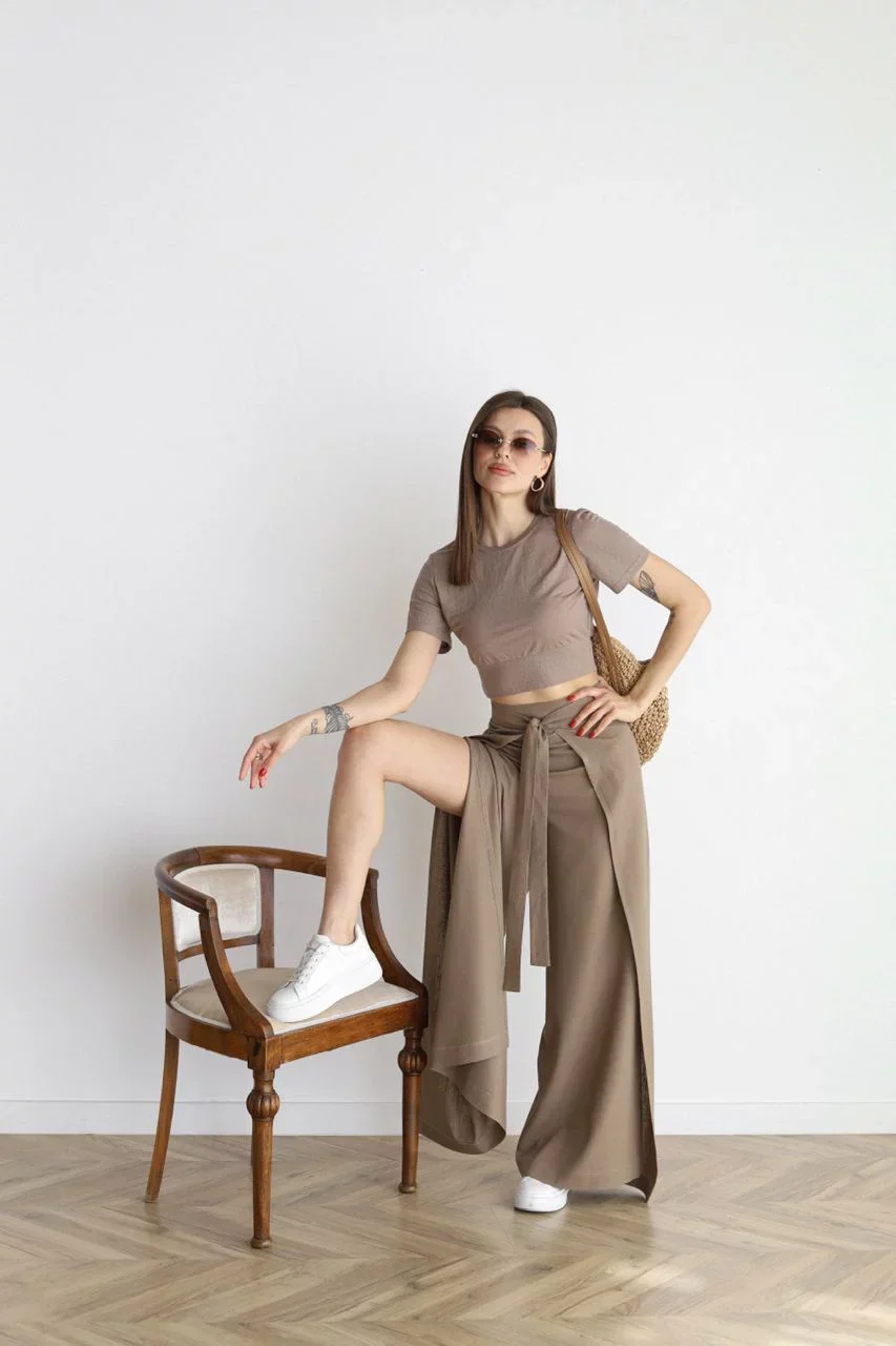 Aurora® | Rosseta Linen Wide Leg Trousers - Image 6