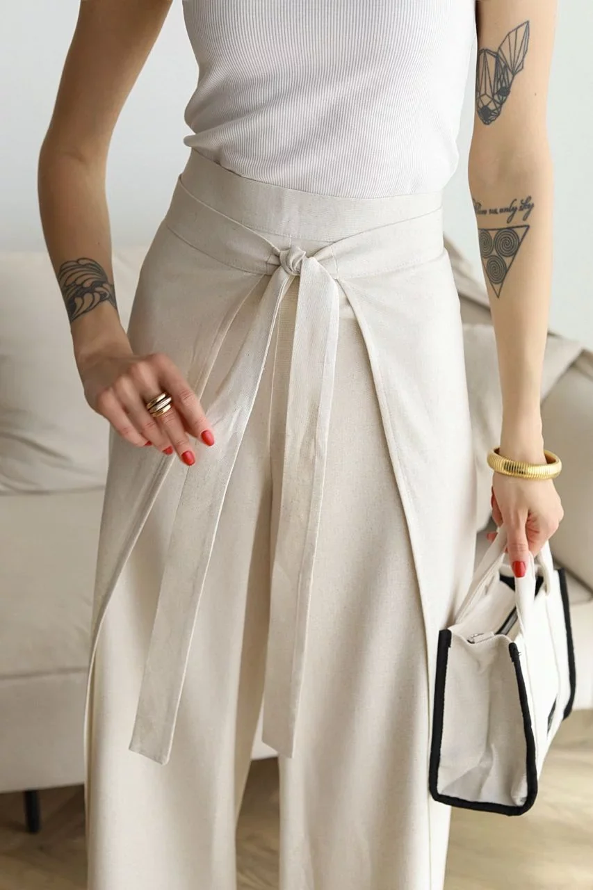 Aurora® | Rosseta Linen Wide Leg Trousers - Image 9