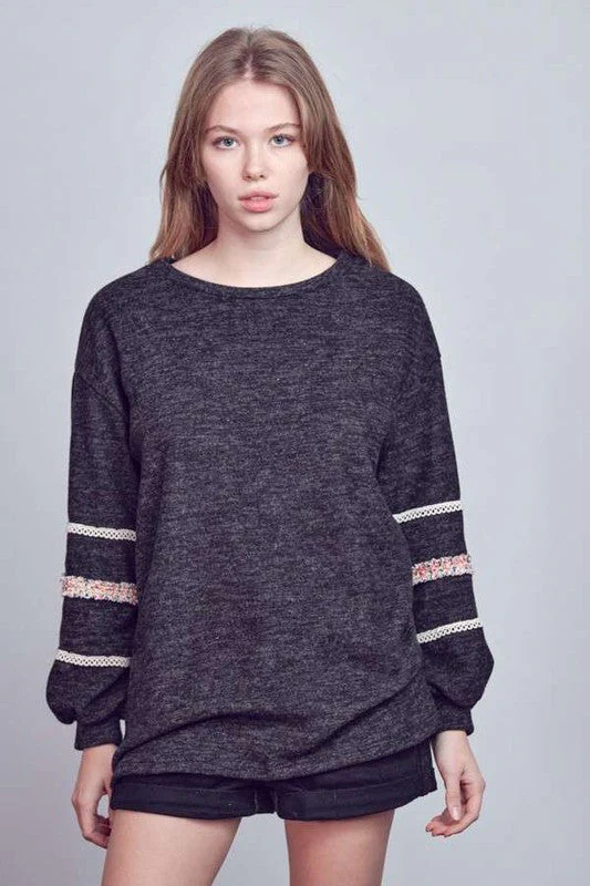 Aurora | SLEEVES WITH TWEED TRIM TUNIC - Image 14