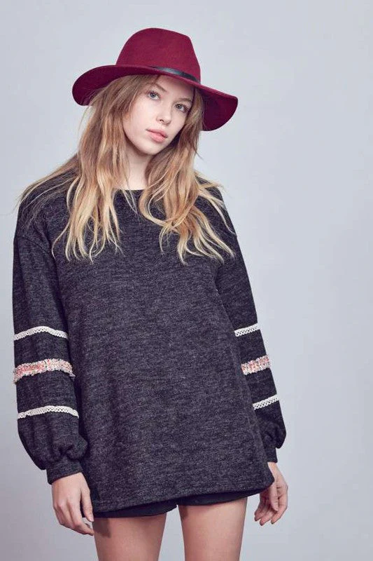 Aurora | SLEEVES WITH TWEED TRIM TUNIC - Image 15