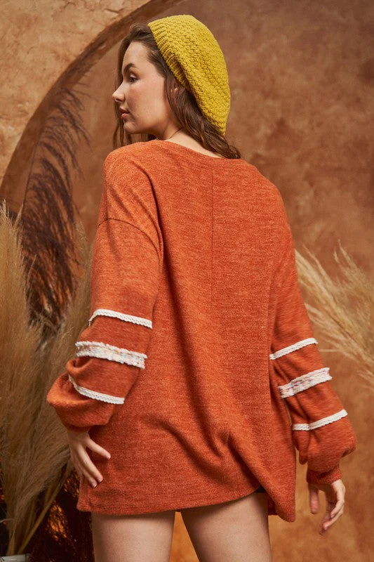 Aurora | SLEEVES WITH TWEED TRIM TUNIC - Image 4