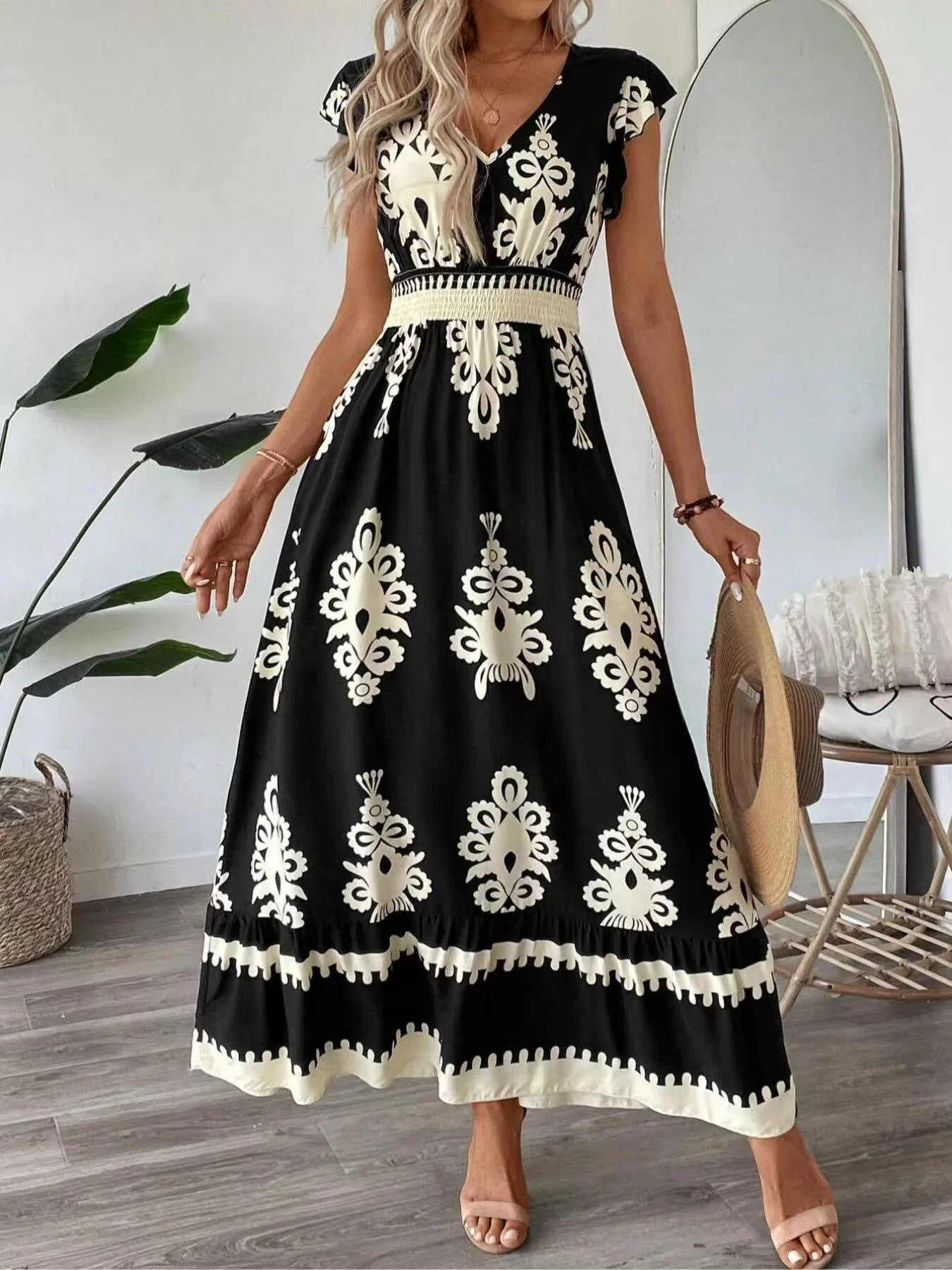 Aurora® | Women'S Embroidered V-Neck Maxi Dress - Image 10