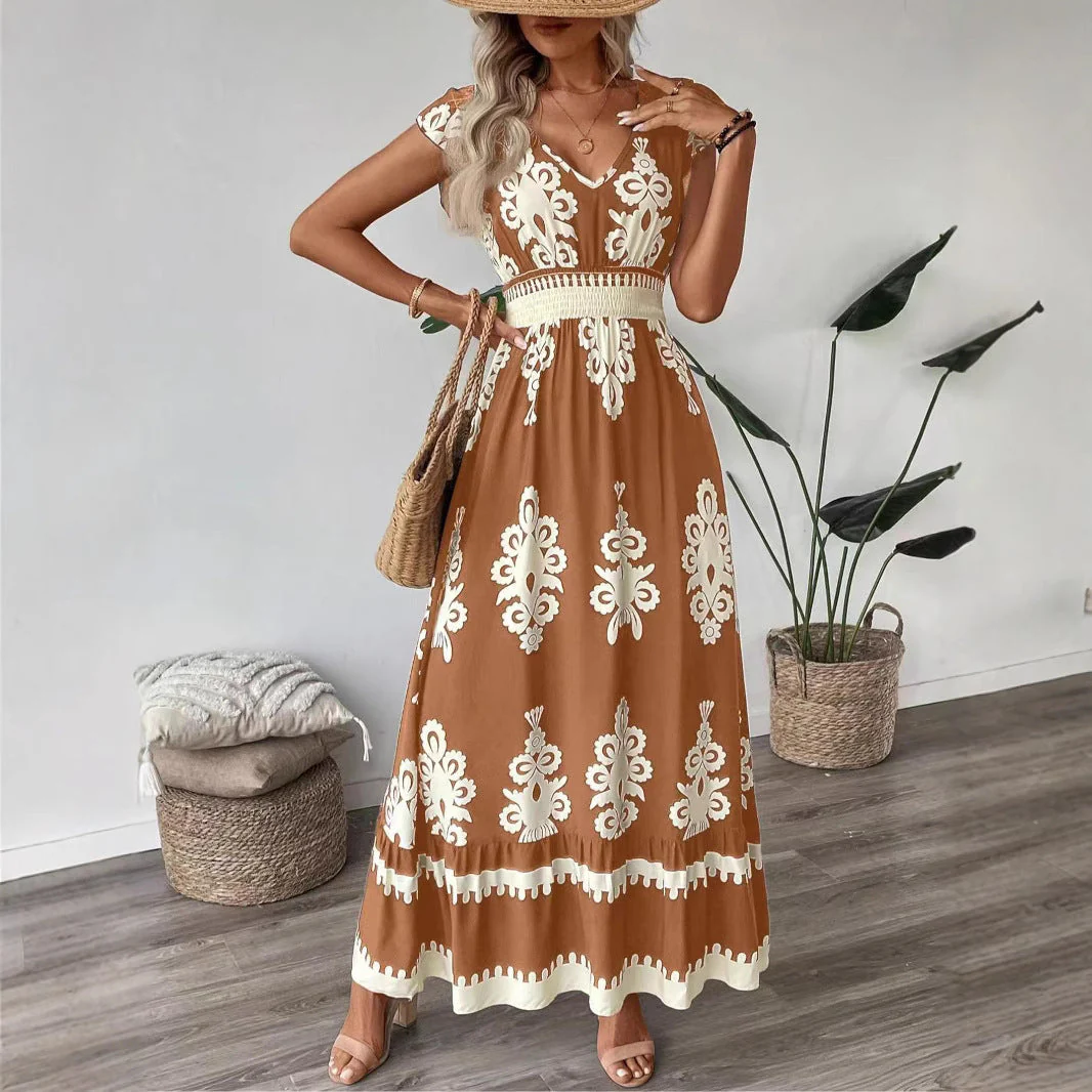 Aurora® | Women'S Embroidered V-Neck Maxi Dress - Image 3