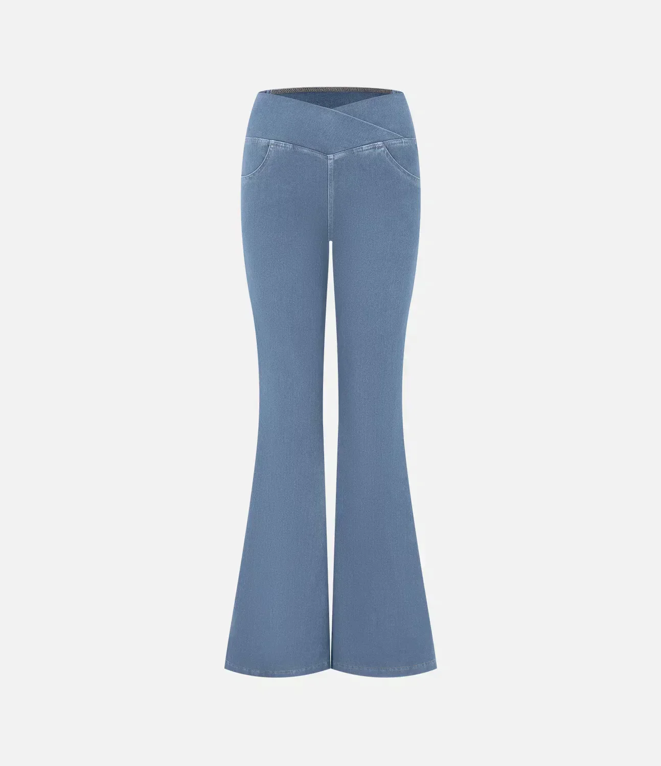 Aurora® | Women'S High-Waisted Retro Flare Pants With Crossover Waistband - Image 8