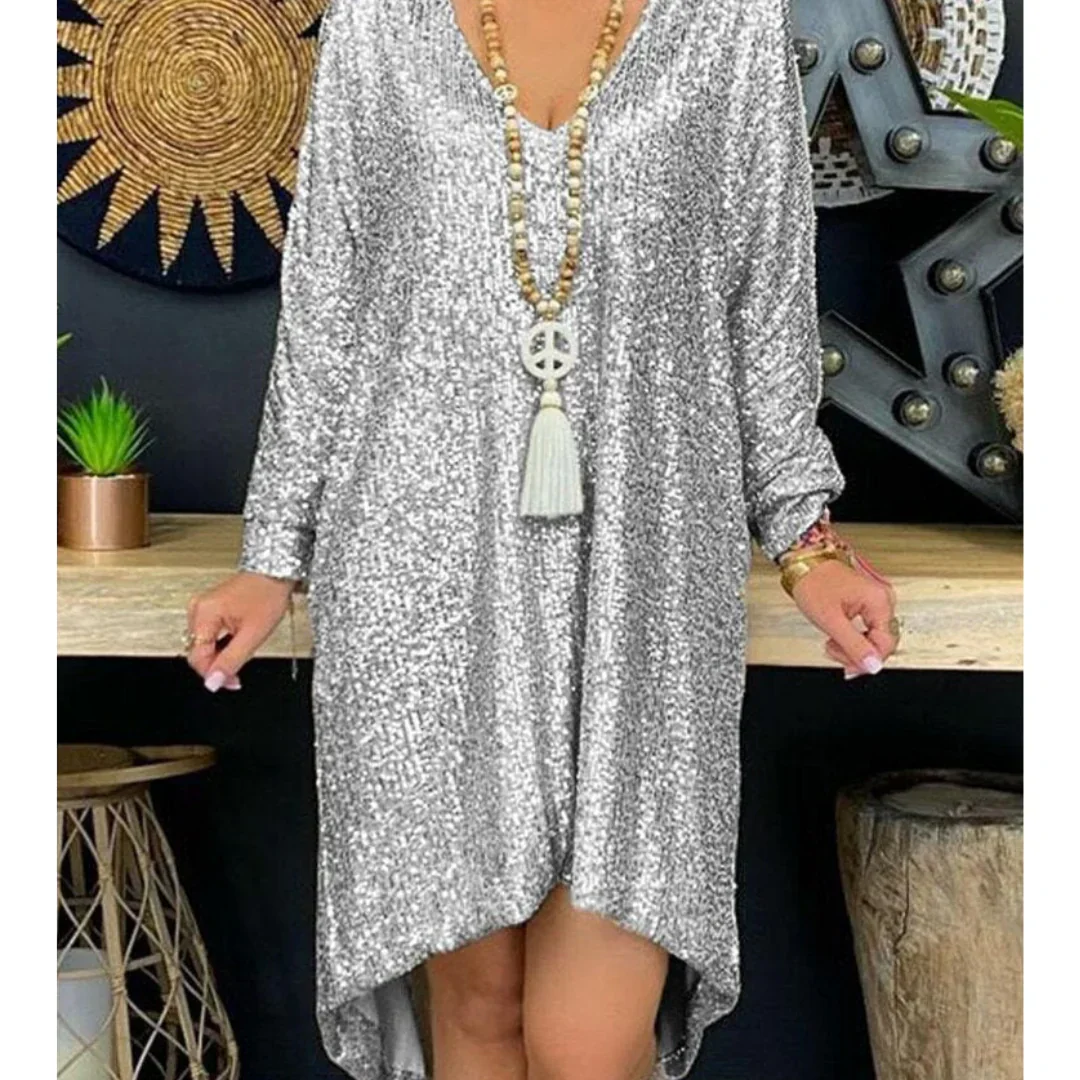 Ava® | Glittering Sequin Dress - Image 3