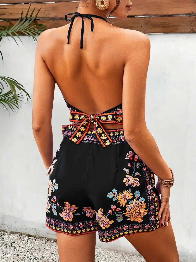 Ava® | Halter Neck Crop Top And Wrap Mini Skirts - Image 4