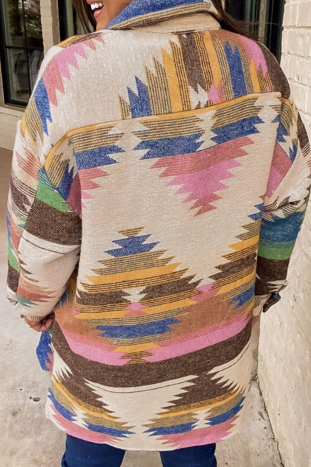 Avelina | Printed button-down long sleeve jacket - Image 3