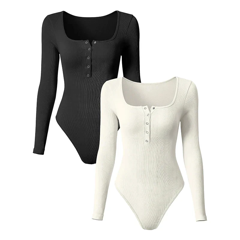 Avril® | Ribbed Bodysuit With Long Sleeves