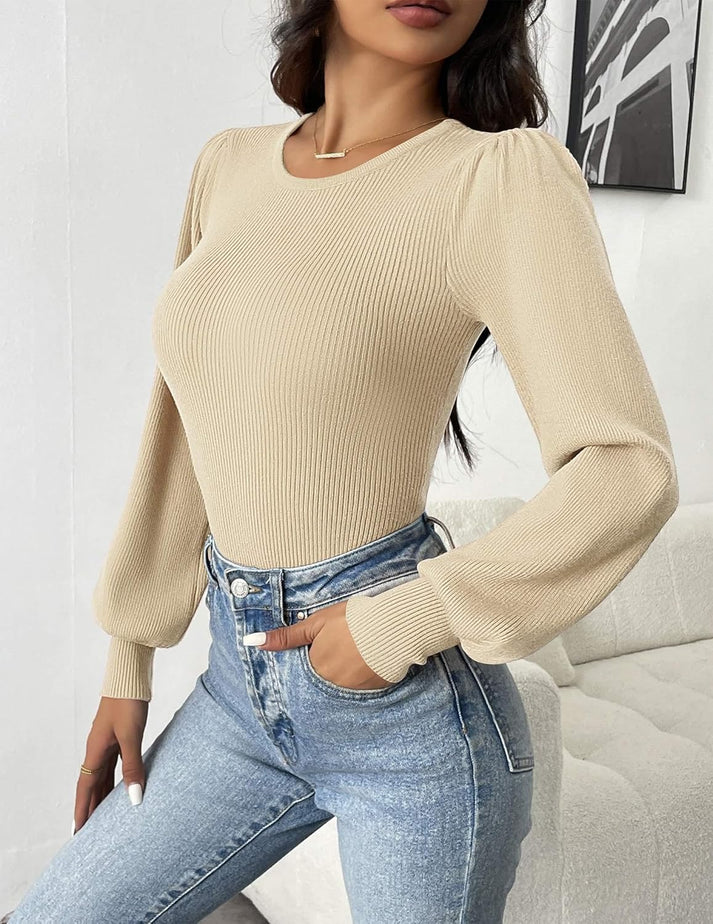 Aziza® | Ribbed Body Top With Long Sleeves - Image 10