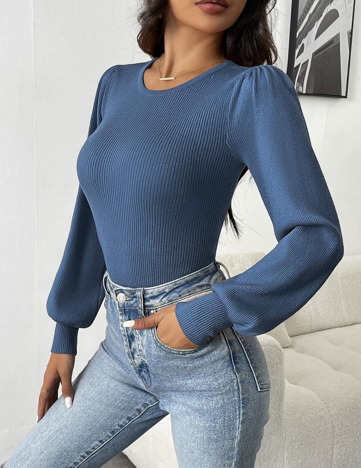 Aziza® | Ribbed Body Top With Long Sleeves - Image 19