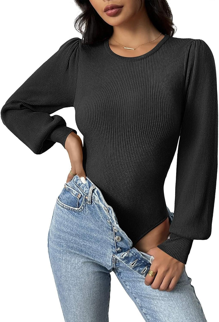 Aziza® | Ribbed Body Top With Long Sleeves - Image 5