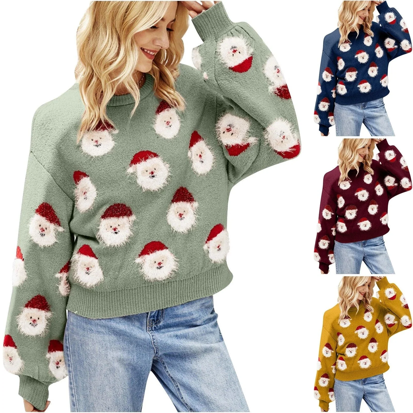 Azucena | Oversized Christmas sweater with Santa Claus motif - Image 15