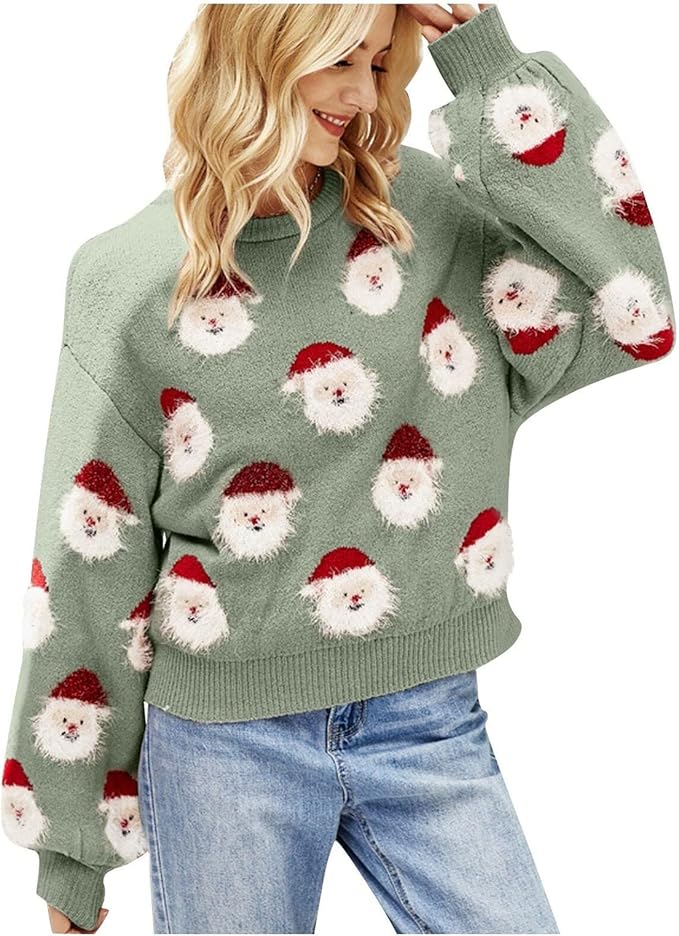 Azucena | Oversized Christmas sweater with Santa Claus motif - Image 3