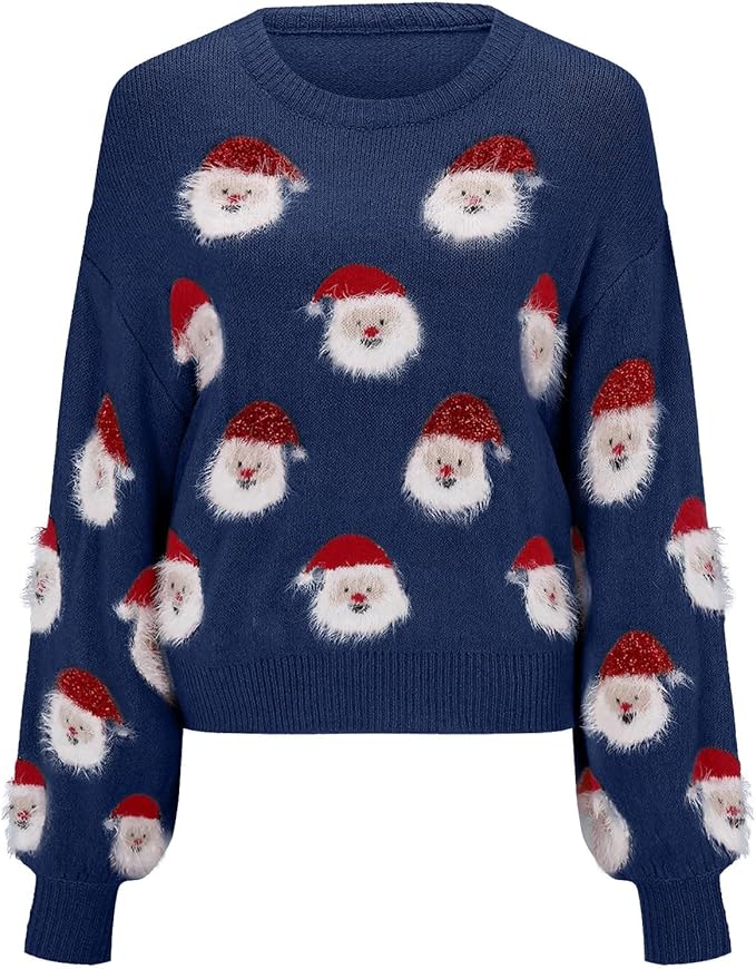 Azucena | Oversized Christmas sweater with Santa Claus motif - Image 9