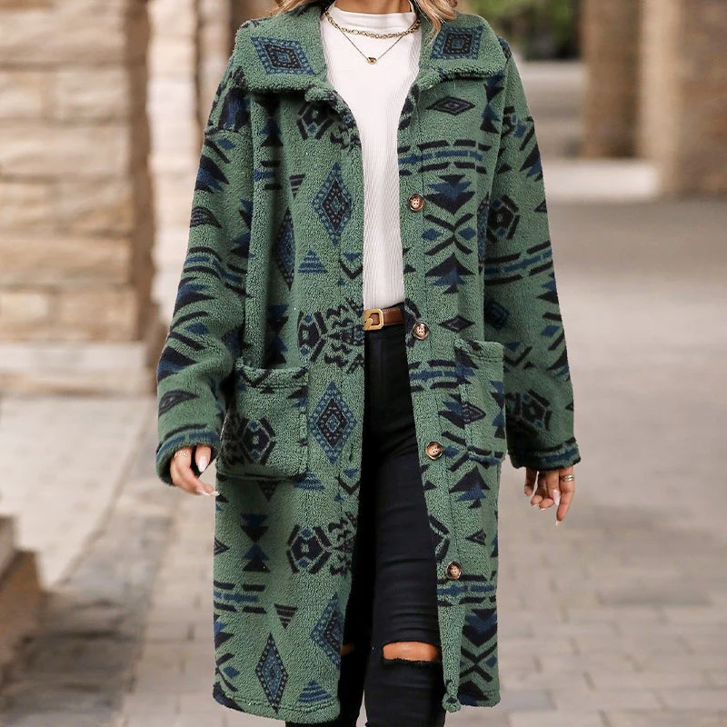 Azucena | Classic coat with lapel print - Image 4