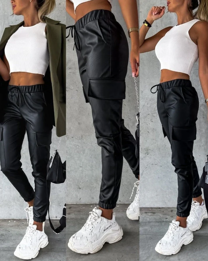 Bari® | Cargo Pant Cargopant In Lederoptik - Image 3