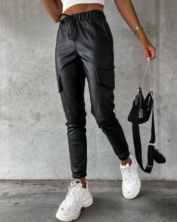 Bari® | Cargo Pant Cargopant In Lederoptik - Image 4