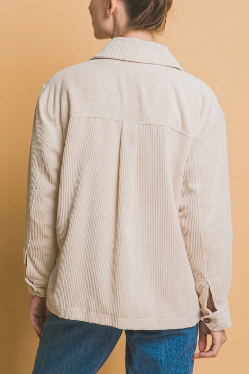 Beatriz | Love Tree corduroy jacket with buttons and Sherpa interior - Image 2