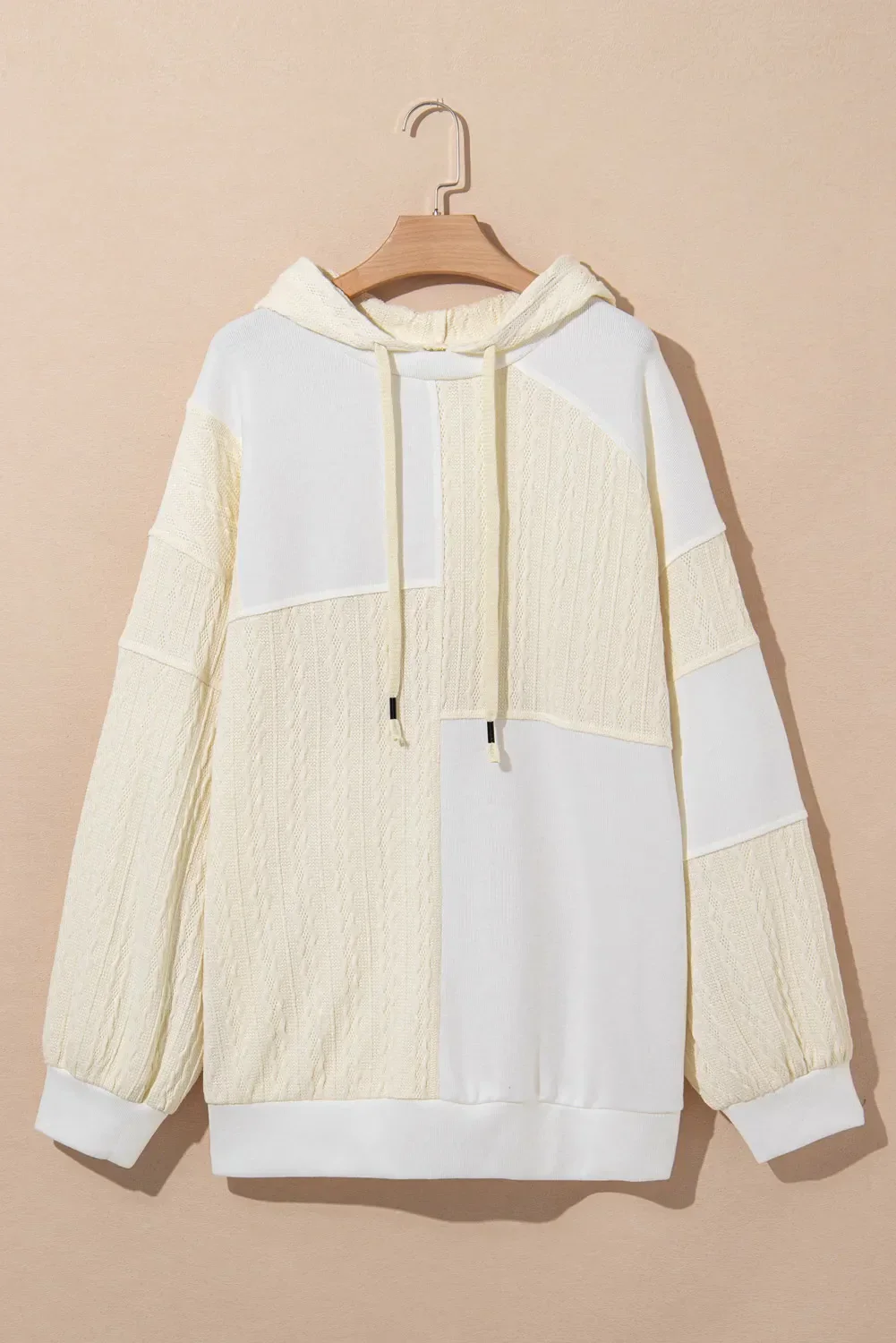 Beatriz | Oversized long sleeve drawstring color block hoodie - Image 2